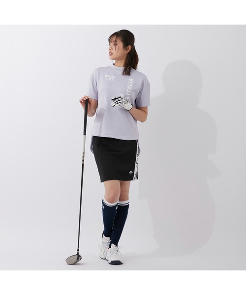 FILA GOLF(フィラゴルフ )の「FILA GOLF/フィラゴルフ ブランドロゴ オーバーサイズ半袖ミドラー/ゴルフウェア/レディース(その他トップス・レディース・ブラック/パープル・S/M/L)」の16枚目の写真