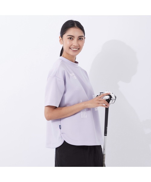 FILA GOLF(フィラゴルフ )の「FILA GOLF/フィラゴルフ ブランドロゴ オーバーサイズ半袖ミドラー/ゴルフウェア/レディース(その他トップス・レディース・ブラック/パープル・S/M/L)」の22枚目の写真
