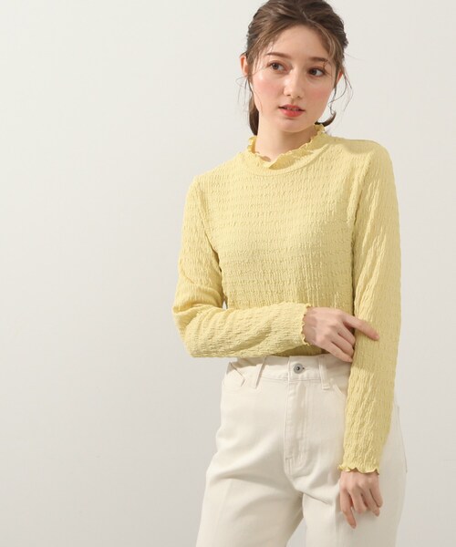 DRESKIP(ドレスキップ)の「◆シボシボハイネックプルオーバー(Tシャツ/カットソー・レディース・ブラック/オフホワイト/イエロー系その他・02/03/04)」の3枚目の写真