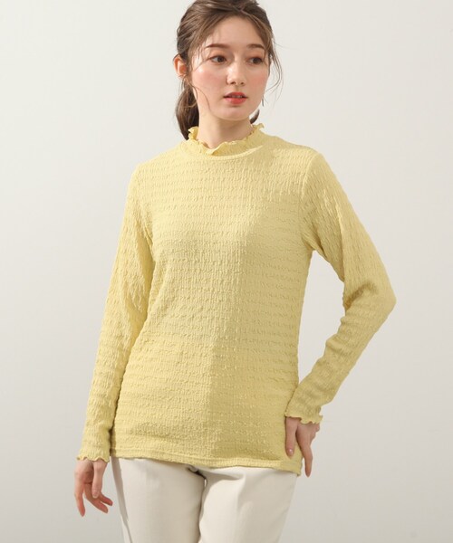 DRESKIP(ドレスキップ)の「◆シボシボハイネックプルオーバー(Tシャツ/カットソー・レディース・ブラック/オフホワイト/イエロー系その他・02/03/04)」の16枚目の写真