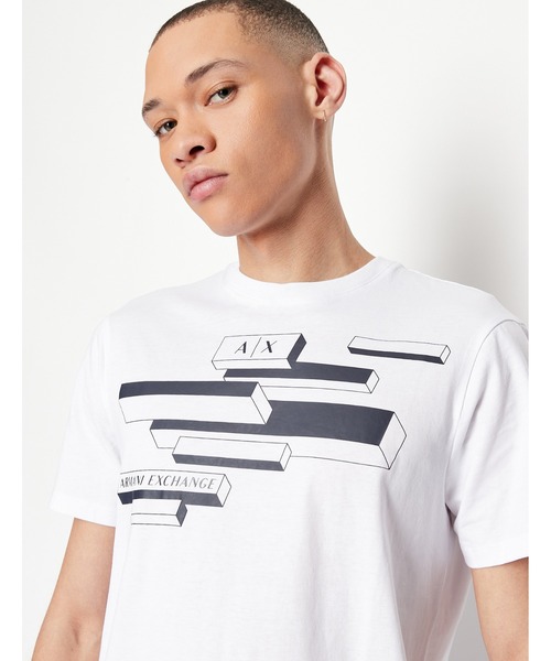 セール A X アルマーニ エクスチェンジ グラフィックロゴデザイン 半袖クルーネックtシャツ Regular Tシャツ カットソー Armani Exchange アルマーニエクスチェンジ のファッション通販 Zozotown