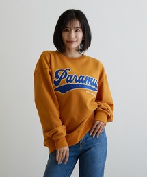 【CHICHI】PARAMUS LOGO / パラマス ロゴ 配色刺繍 クルーネック スウェット