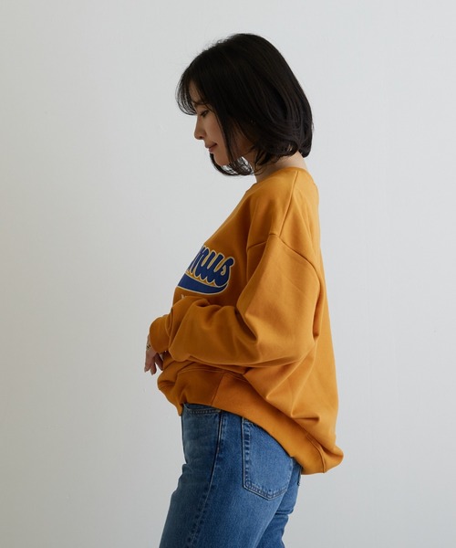 VIBGYOR(ヴィブジョー)の「【CHICHI】PARAMUS LOGO / パラマス ロゴ 配色刺繍 クルーネック スウェット(スウェット・レディース・イエロー/ブルー/グレー系その他・FREE)」の7枚目の写真