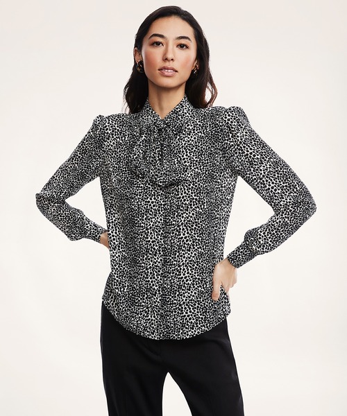 セール ポリエステルクレープ ブラウス M をセール価格で購入できます Brooks パイソンプリント Brooks Brooks Brothers ブルックスブラザーズ のファッション Brothers ブラウス シャツ ブラウス
