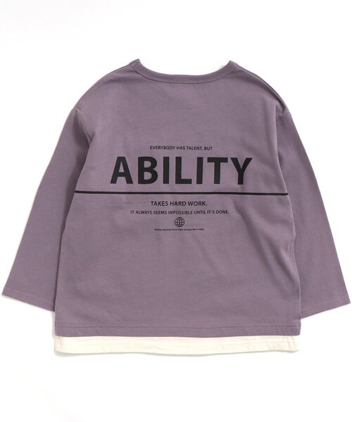 BREEZE by saori(ブリーズバイサオリ)の「/WEB限定 レイヤードTシャツ 【BREEZE by saori】(Tシャツ/カットソー・キッズ・ブラック/パープル/サックスブルー/オレンジ/イエロー・140/150/110/100/120/90/130)」の4枚目の写真