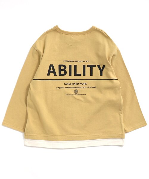 BREEZE by saori(ブリーズバイサオリ)の「/WEB限定 レイヤードTシャツ 【BREEZE by saori】(Tシャツ/カットソー・キッズ・ブラック/パープル/サックスブルー/オレンジ/イエロー・140/150/110/100/120/90/130)」の2枚目の写真