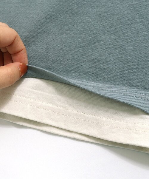 BREEZE by saori(ブリーズバイサオリ)の「/WEB限定 レイヤードTシャツ 【BREEZE by saori】(Tシャツ/カットソー・キッズ・ブラック/パープル/サックスブルー/オレンジ/イエロー・140/150/110/100/120/90/130)」の9枚目の写真