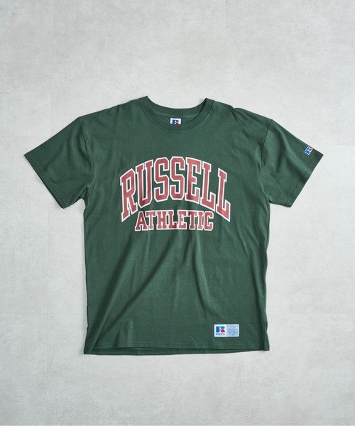 セール】カレッジ2段ロゴT（Tシャツ/カットソー）｜Russell