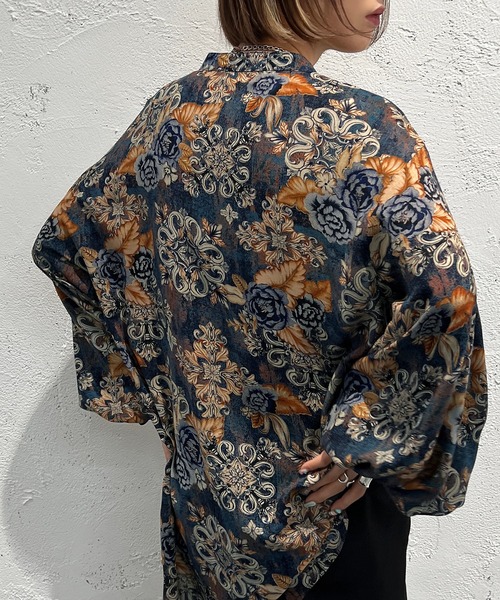 apres jour mignon（アプレジュールミニョン）の「柄バンドカラーシャツ【ZOZOTOWN限定アイテム】（シャツ/ブラウス・レディース・グリーン系その他/ブラウン系その他/ブルー系その他・X-LARGE/フリー）」の13枚目の写真