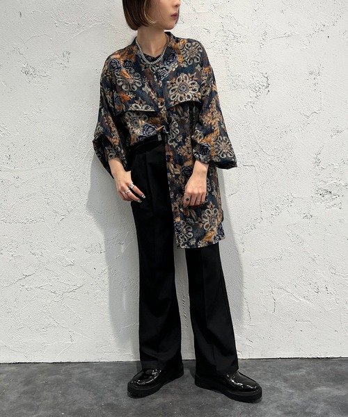 apres jour mignon（アプレジュールミニョン）の「柄バンドカラーシャツ【ZOZOTOWN限定アイテム】（シャツ/ブラウス・レディース・グリーン系その他/ブラウン系その他/ブルー系その他・X-LARGE/フリー）」の17枚目の写真