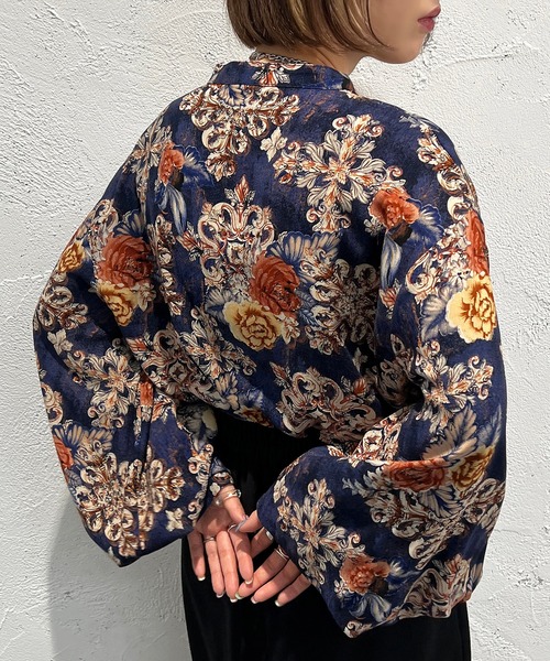 apres jour mignon（アプレジュールミニョン）の「柄バンドカラーシャツ【ZOZOTOWN限定アイテム】（シャツ/ブラウス・レディース・グリーン系その他/ブラウン系その他/ブルー系その他・X-LARGE/フリー）」の21枚目の写真