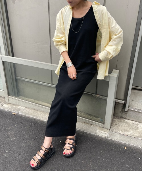 Omekashi（オメカシ）の「リネンオーバーシャツ（シャツ/ブラウス・レディース・ブラウン/オフホワイト/ピンク/イエロー/グリーン・FREE）」の11枚目の写真