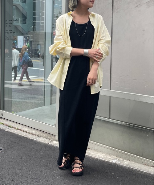 Omekashi（オメカシ）の「リネンオーバーシャツ（シャツ/ブラウス・レディース・ブラウン/オフホワイト/ピンク/イエロー/グリーン・FREE）」の8枚目の写真