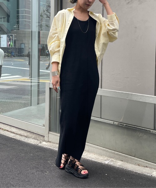 Omekashi（オメカシ）の「リネンオーバーシャツ（シャツ/ブラウス・レディース・ブラウン/オフホワイト/ピンク/イエロー/グリーン・FREE）」の7枚目の写真