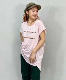ROXY/ロキシー  水陸両用/ロング丈/ボタニカル柄ロゴTシャツ/ラッシュガードTシャツ  RLY222030