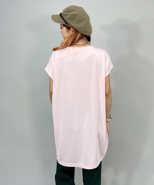 ROXY(ロキシー)の「ROXY/ロキシー 水陸両用/ロング丈/ボタニカル柄ロゴTシャツ/ラッシュガードTシャツ RLY222030(Tシャツ/カットソー・レディース・ブラック/ベージュ/ピンク・M/L)」の10枚目の写真