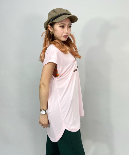 ROXY(ロキシー)の「ROXY/ロキシー 水陸両用/ロング丈/ボタニカル柄ロゴTシャツ/ラッシュガードTシャツ RLY222030(Tシャツ/カットソー・レディース・ブラック/ベージュ/ピンク・M/L)」の11枚目の写真