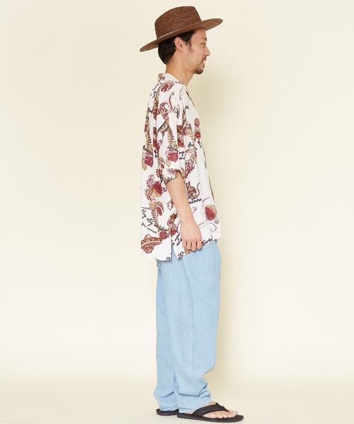 チャイハネ（チャイハネ）の「【チャイハネ】クレアロMEN'S開襟シャツ（シャツ/ブラウス・メンズ・ホワイト/ブラック/オレンジ/マルチ・FREE）」の6枚目の写真