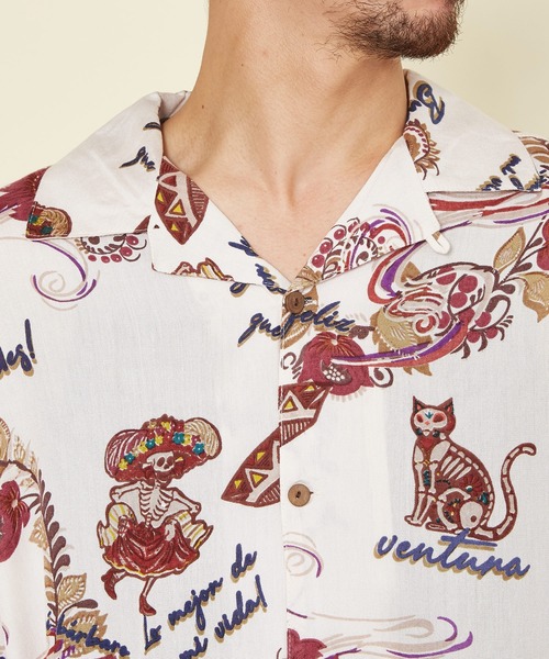 チャイハネ（チャイハネ）の「【チャイハネ】クレアロMEN'S開襟シャツ（シャツ/ブラウス・メンズ・ホワイト/ブラック/オレンジ/マルチ・FREE）」の10枚目の写真