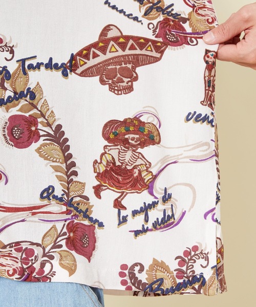 チャイハネ（チャイハネ）の「【チャイハネ】クレアロMEN'S開襟シャツ（シャツ/ブラウス・メンズ・ホワイト/ブラック/オレンジ/マルチ・FREE）」の11枚目の写真