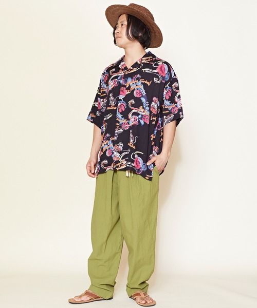 チャイハネ（チャイハネ）の「【チャイハネ】クレアロMEN'S開襟シャツ（シャツ/ブラウス・メンズ・ホワイト/ブラック/オレンジ/マルチ・FREE）」の14枚目の写真