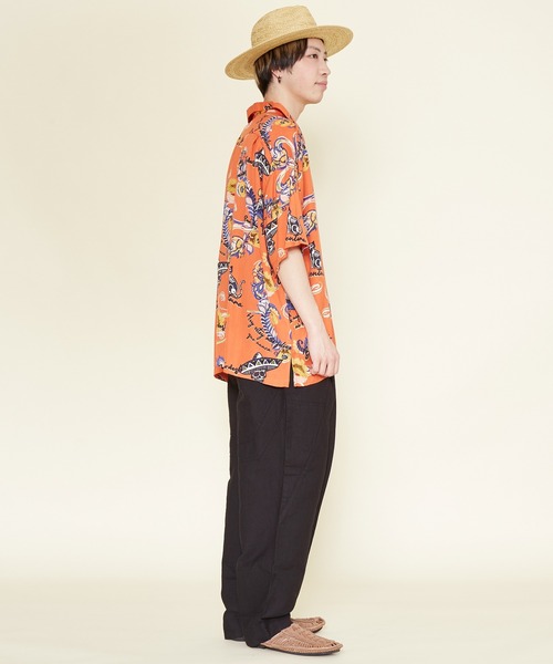 チャイハネ（チャイハネ）の「【チャイハネ】クレアロMEN'S開襟シャツ（シャツ/ブラウス・メンズ・ホワイト/ブラック/オレンジ/マルチ・FREE）」の20枚目の写真