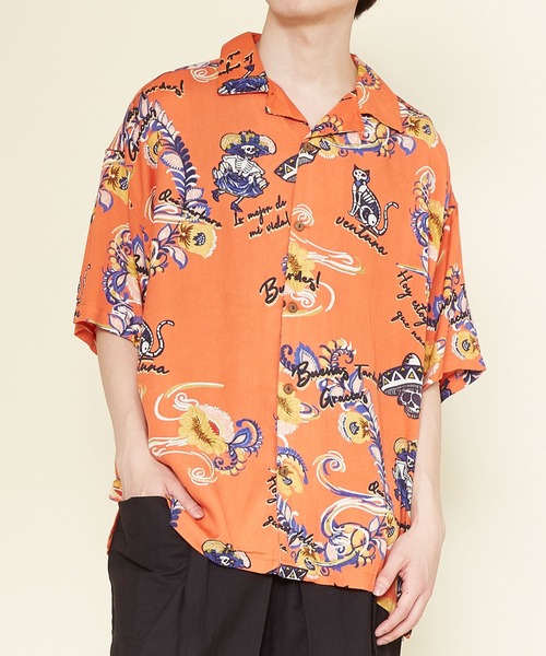 チャイハネ（チャイハネ）の「【チャイハネ】クレアロMEN'S開襟シャツ（シャツ/ブラウス・メンズ・ホワイト/ブラック/オレンジ/マルチ・FREE）」の22枚目の写真