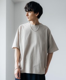 オーバーサイズ USAコットン 無地 クルーネック半袖ビッグTシャツ
