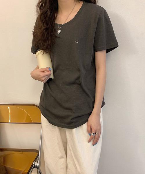 Bifrost（ビフレスト）の「ワンポイントロゴTシャツ（Tシャツ/カットソー・レディース・パープル/グレー・F）」の2枚目の写真
