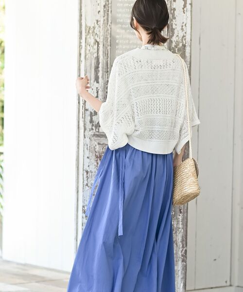 rps（アールピーエス）の「透かし柄ニットボレロ（カーディガン/ボレロ・レディース・ブラック/オフホワイト/ベージュ系その他/ベージュ/グリーン系その他/モカ・M/フリー）」の10枚目の写真