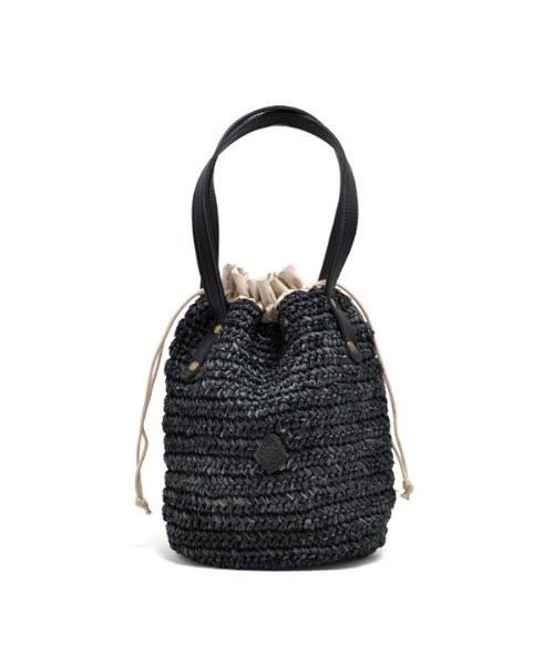 CLEDRAN(クレドラン)の「CL3385 SOFT PURSE BASKET ラフィア巾着型 バスケット(かごバッグ・レディース・ブラック/グリーン/ナチュラル・FREE)」の4枚目の写真