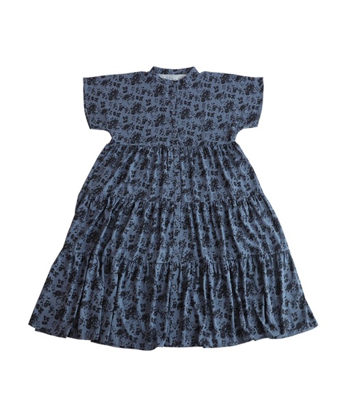 antiqua（アンティカ）の「花柄ティアードワンピース（ワンピース・レディース・ブラック/ネイビー・FREE）」の7枚目の写真