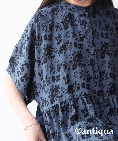 antiqua（アンティカ）の「花柄ティアードワンピース（ワンピース・レディース・ブラック/ネイビー・FREE）」の20枚目の写真