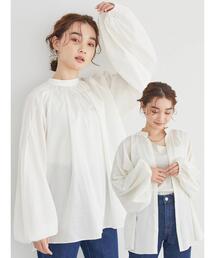 AMERICAN HOLIC | 2Wayスタンドカラーギャザーブラウス(シャツ/ブラウス)