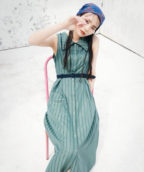 新品未使用タグ付✨BANDEL バンデル✨ノースリーブ　ワンピース　バイカラー REDYAZEL（レディアゼル）の「バイカラートレンチノースリ