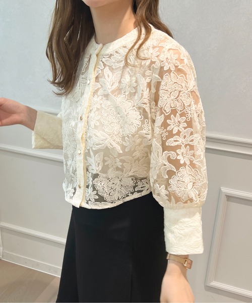 apres jour(アプレジュール)の「チュールレースブラウス【ZOZOTOWN限定アイテム】(シャツ/ブラウス・レディース・アイボリー/オフホワイト・X-LARGE/フリー)」の15枚目の写真
