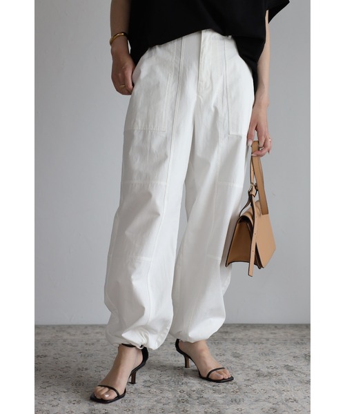 Bonjour Sagan（ボンジュールサガン）の「トレートべイカーパンツ（その他パンツ・レディース・ベージュ/オフホワイト・FREE）」の2枚目の写真