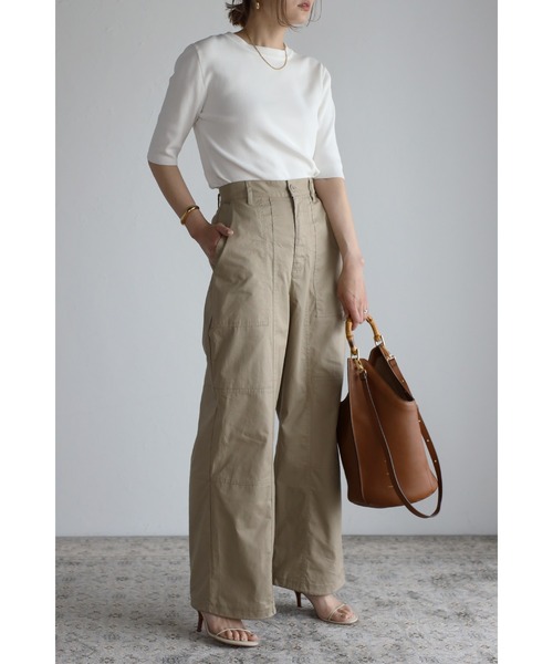 Bonjour Sagan（ボンジュールサガン）の「トレートべイカーパンツ（その他パンツ・レディース・ベージュ/オフホワイト・FREE）」の15枚目の写真