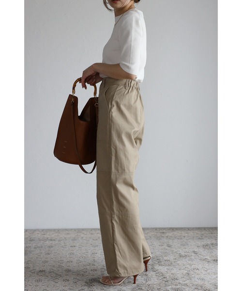 Bonjour Sagan（ボンジュールサガン）の「トレートべイカーパンツ（その他パンツ・レディース・ベージュ/オフホワイト・FREE）」の6枚目の写真