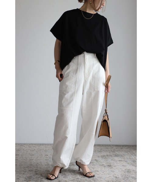 Bonjour Sagan（ボンジュールサガン）の「トレートべイカーパンツ（その他パンツ・レディース・ベージュ/オフホワイト・FREE）」の7枚目の写真