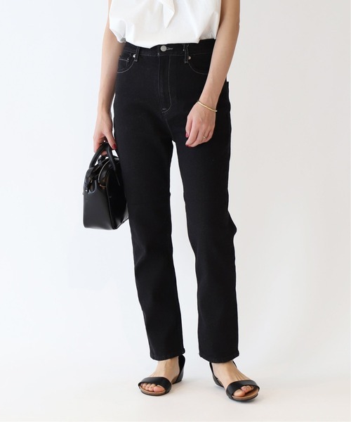 JOURNAL STANDARD relume(ジャーナルスタンダード レリューム)の「《追加2》ストレッチデニムテーパード(デニムパンツ・レディース・ブラック/グレー/ブルー・40/38/36/34)」の2枚目の写真