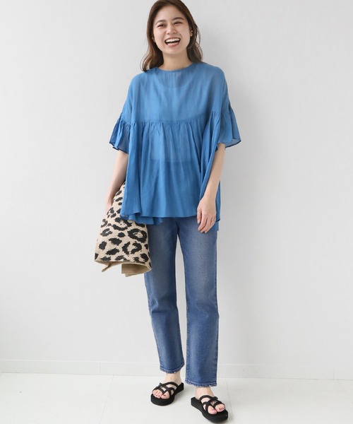 JOURNAL STANDARD relume(ジャーナルスタンダード レリューム)の「《追加2》ストレッチデニムテーパード(デニムパンツ・レディース・ブラック/グレー/ブルー・40/38/36/34)」の4枚目の写真