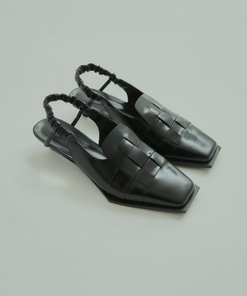 UNITED TOKYO（ユナイテッドトウキョウ）の「スクエアトゥバックストラップサンダル（サンダル・レディース・ブラック/ブラウン・1/2）」の6枚目の写真