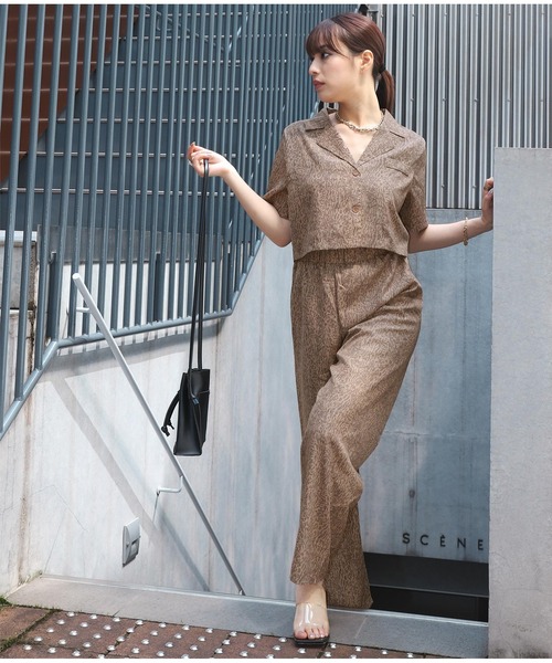 ANAP（アナップ）の「アニマルニュアンス柄ワイドパンツ（その他パンツ・レディース・ブラウン/ライトベージュ・FREE）」の12枚目の写真