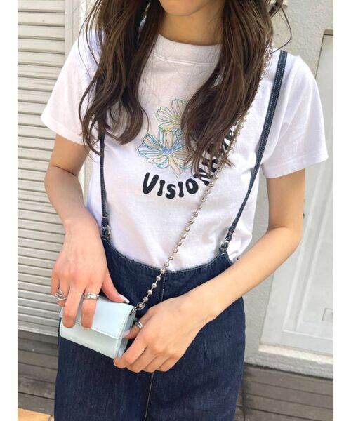 EMODA(エモダ)の「ショートボックスロゴTシャツ(Tシャツ/カットソー・レディース・ブラック/ホワイト/ブルー/ブラウン・FREE)」の11枚目の写真