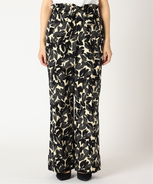 IENA（イエナ）の「maison リーフプリント ワイドイージーパンツ