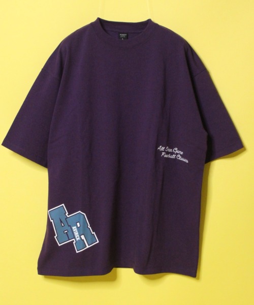 AVIREX（アヴィレックス）の「【WEB&DEPOT限定】フットボール アンド バーシティ ロゴ Tシャツ / FOOTBALL & VARSITY LOGO T-SHIRT / アヴィレックス / AVIREX（Tシャツ/カットソー・メンズ・ホワイト/ブラック/パープル/イエロー/ブルーグレー・MEDIUM/LARGE/X-LARGE/XX-LARGE）」の7枚目の写真