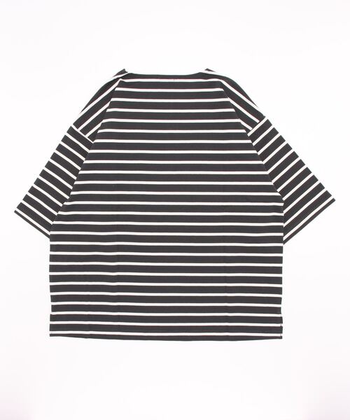 LOWRYS FARM(ローリーズファーム)の「オーバーバスクボーダーTシャツ 294725(Tシャツ/カットソー・メンズ・ブラック/ブラウン/グリーン/その他・MEDIUM/LARGE)」の5枚目の写真