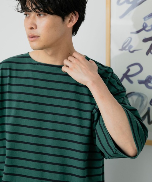 LOWRYS FARM(ローリーズファーム)の「オーバーバスクボーダーTシャツ 294725(Tシャツ/カットソー・メンズ・ブラック/ブラウン/グリーン/その他・MEDIUM/LARGE)」の17枚目の写真