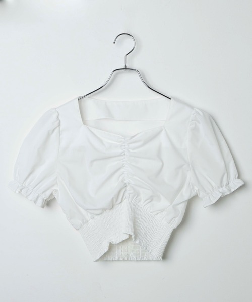 WEGO（ウィゴー）の「WEGO/ウエストシャーリングブラウス（シャツ/ブラウス・レディース・ホワイト・FREE）」の9枚目の写真